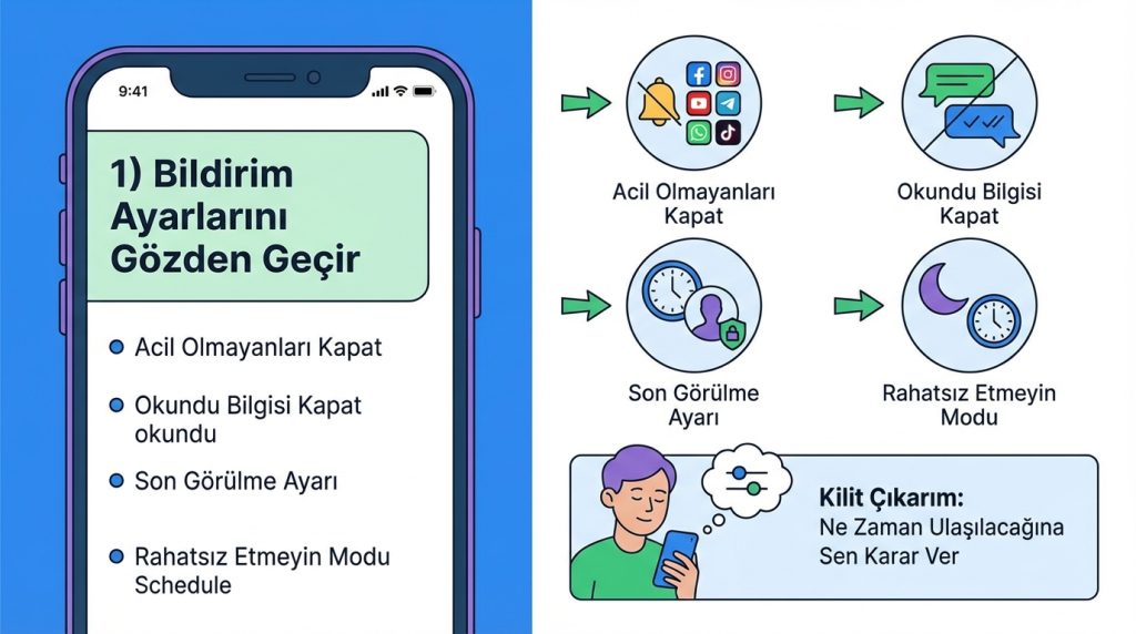 1) Bildirim Ayarlarını Gözden Geçir