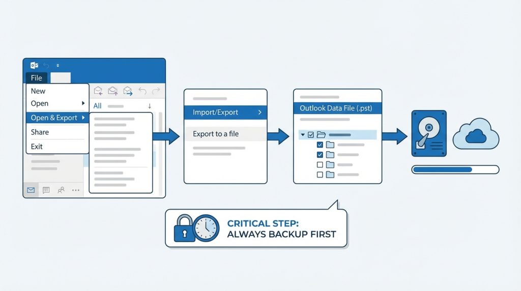 1) Mevcut Verileri Yedekle