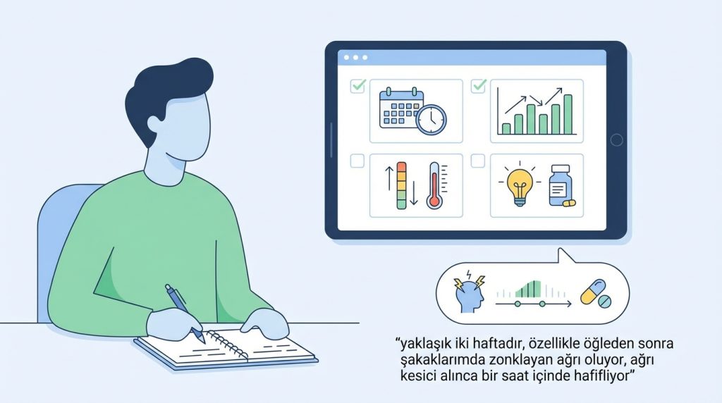 Sağlık randevusu öncesi soru listesi 2 1) Şikayetlerini ve Belirtilerini Yaz