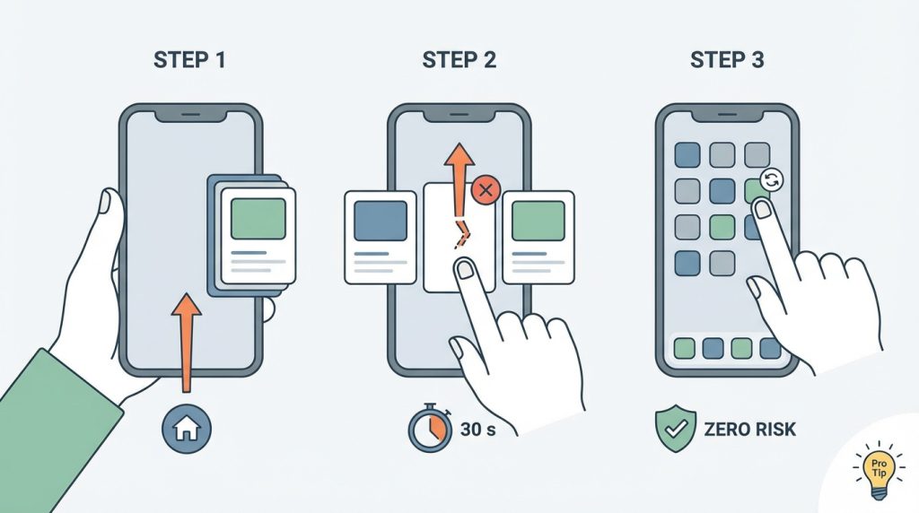 1. Uygulamayı Zorla Kapatın ve Yeniden Açın