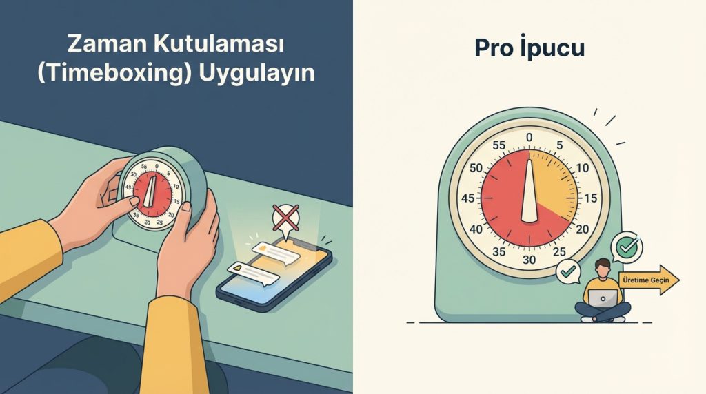 1. Zaman Kutulaması (Timeboxing) Uygulayın