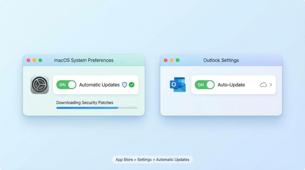 Outlook for Mac'te Güvenli E-posta Kullanımı İçin 20 Kontrol 4 18) Otomatik Güncellemeleri Aç