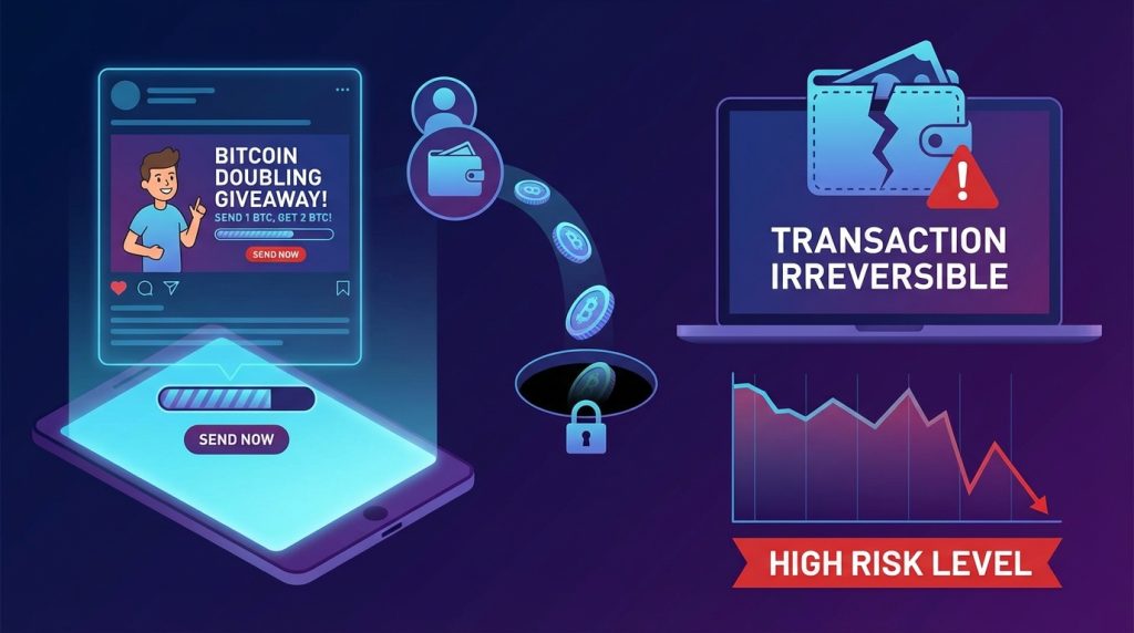 “Hediye/çekiliş” reklamları: Dolandırıcılık desenleri 2 2. Kripto Para ve NFT Çekiliş Tuzakları