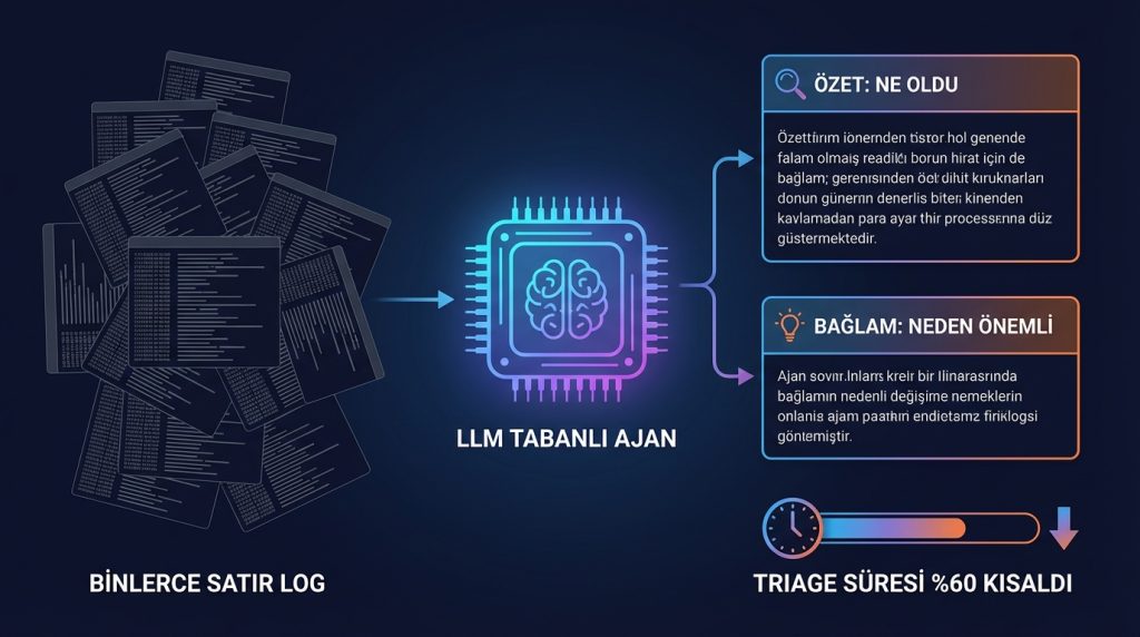 Log özetleme ve olay triage için AI ajanı workflow 2 2. Özetleme ve Bağlam Çıkarım Ajanı