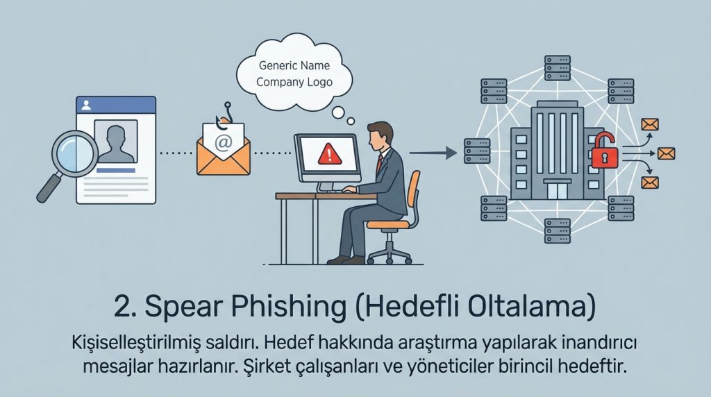 2. Spear Phishing (Hedefli Oltalama)