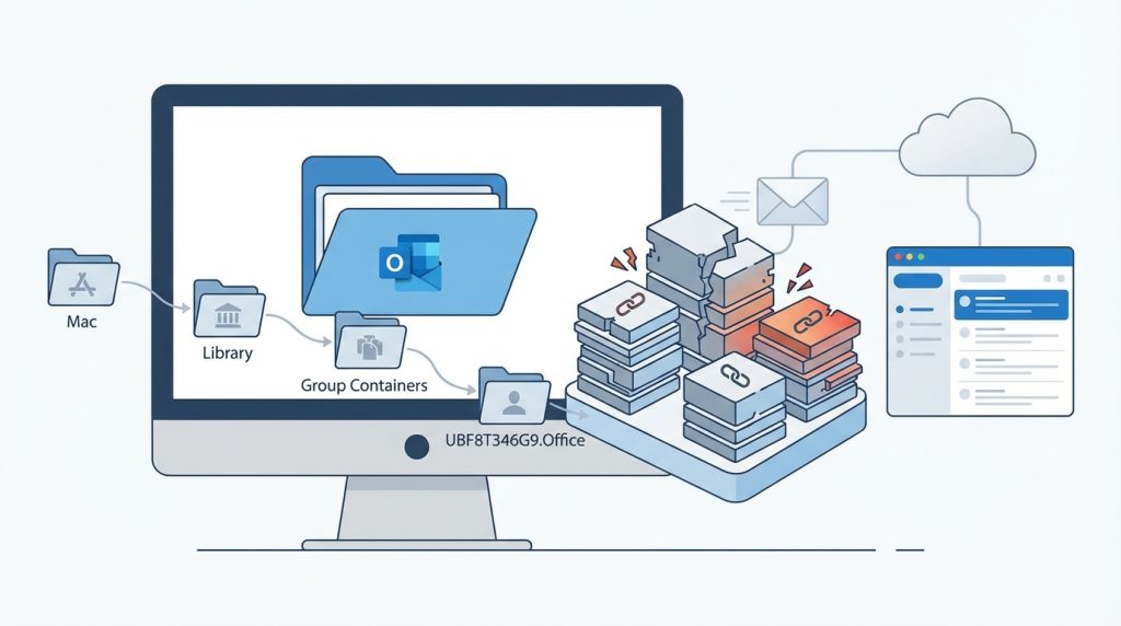 Outlook for Mac'te Gelen Kutusu Neden Şişer En Yaygın Sebepler 2 4. Önbellek ve Yerel Veri Dosyaları