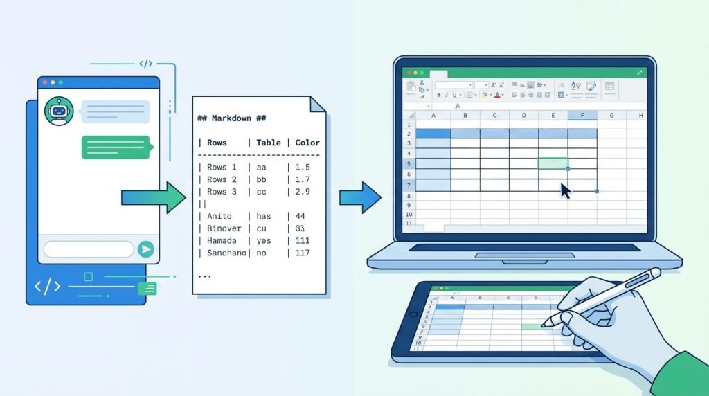 5) Taslağı Tablo Formatında Al