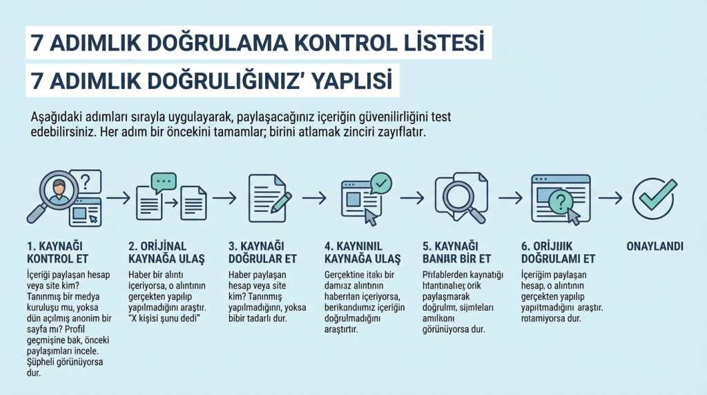 7 Adımlık Doğrulama Kontrol Listesi