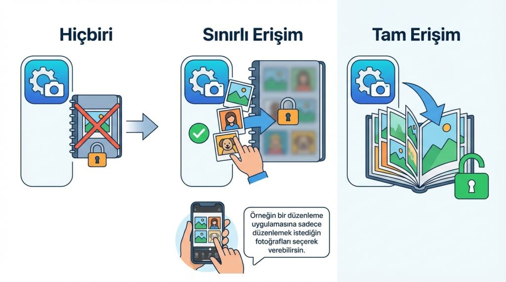 iPhone’da Gizlilik Kontrol Listesi: Ayarlardan 15 Önemli Nokta 3 7) Fotoğraflar İzinlerini Düzenle