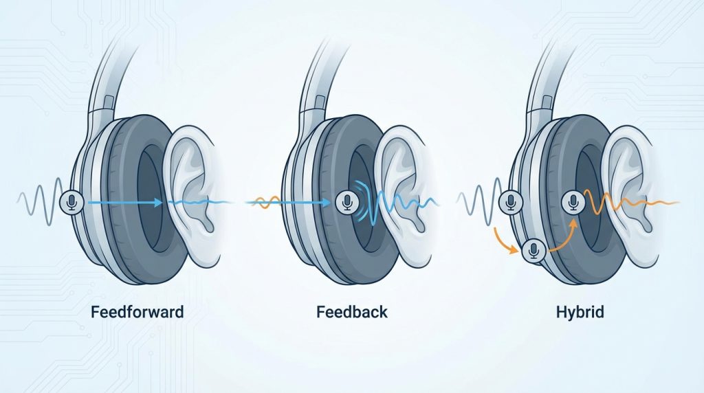 ANC Türleri: Feedforward, Feedback ve Hibrit