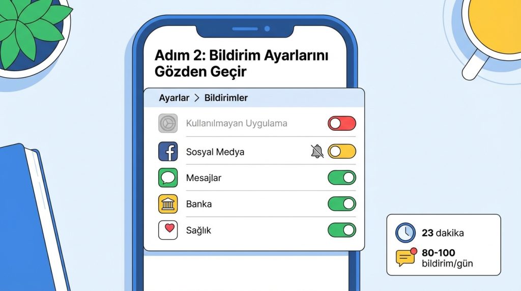 Adım 2: Bildirim Ayarlarını Gözden Geçir