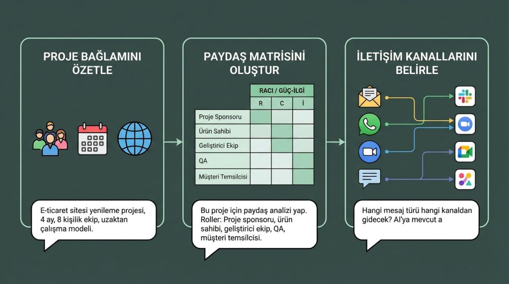 Yapay Zekâ ile Proje İletişim Planı Hazırlama 2 Adım Adım: AI ile İletişim Planı Oluşturma