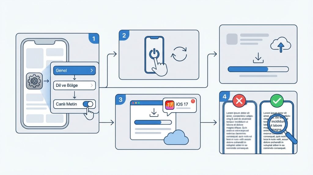 iPhone’da Ekran Görüntüsünden Metin Kopyalama Mantığı 2 Adım Adım Çözümler