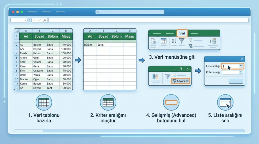 Adım Adım Gelişmiş Filtre Kullanımı