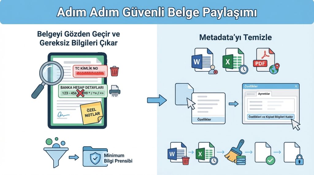 Hassas belgeleri paylaşmadan önce yapılacaklar 2 Adım Adım Güvenli Belge Paylaşımı