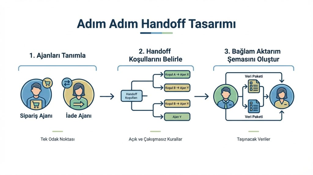 Ajanlar arası görev devri handoff tasarımı nasıl yapılır 3 Adım Adım Handoff Tasarımı