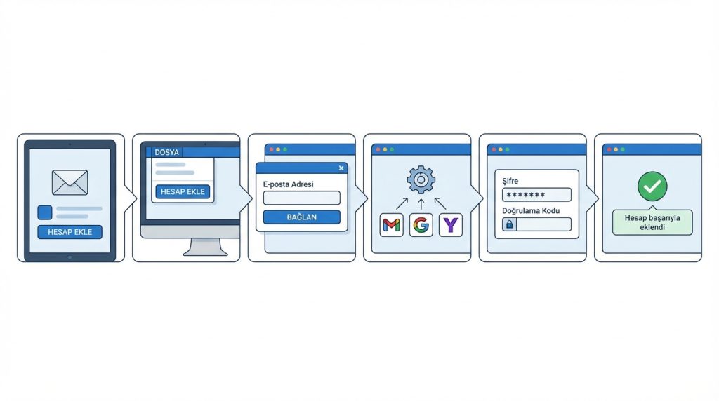 Adım Adım Hesap Ekleme