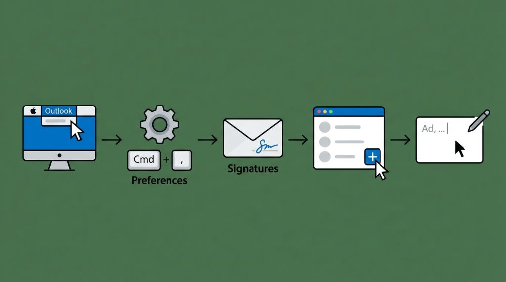Outlook for Mac'te E-posta İmzası Oluşturma 2 Adım Adım İmza Oluşturma