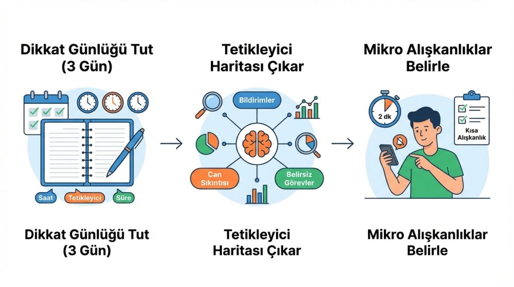 Dikkat yönetimi için basit alışkanlık takip sistemi 2 Adım Adım Kurulum
