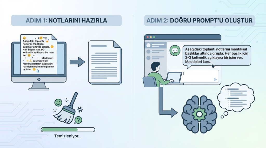 Adım Adım: Notlarınızı Başlıklara Ayırma