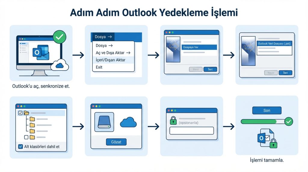 Adım Adım Outlook Yedekleme İşlemi