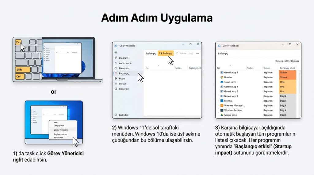Adım Adım Uygulama
