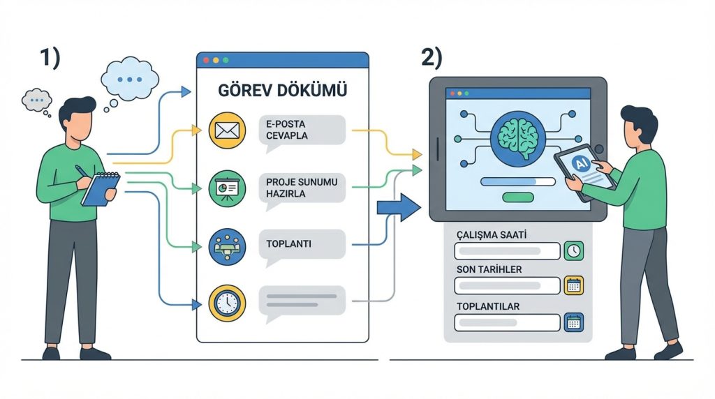 Yapay Zekâ ile Günlük İş Planı Oluşturma 3 Adım Adım: Yapay Zekâ ile Günlük İş Planı Nasıl Oluşturulur?