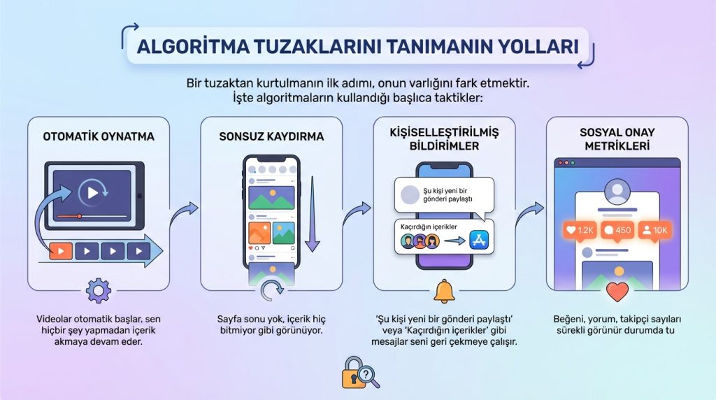 Keşfet döngüsünden çıkma: Algoritma tuzaklarını tanıma 2 Algoritma Tuzaklarını Tanımanın Yolları