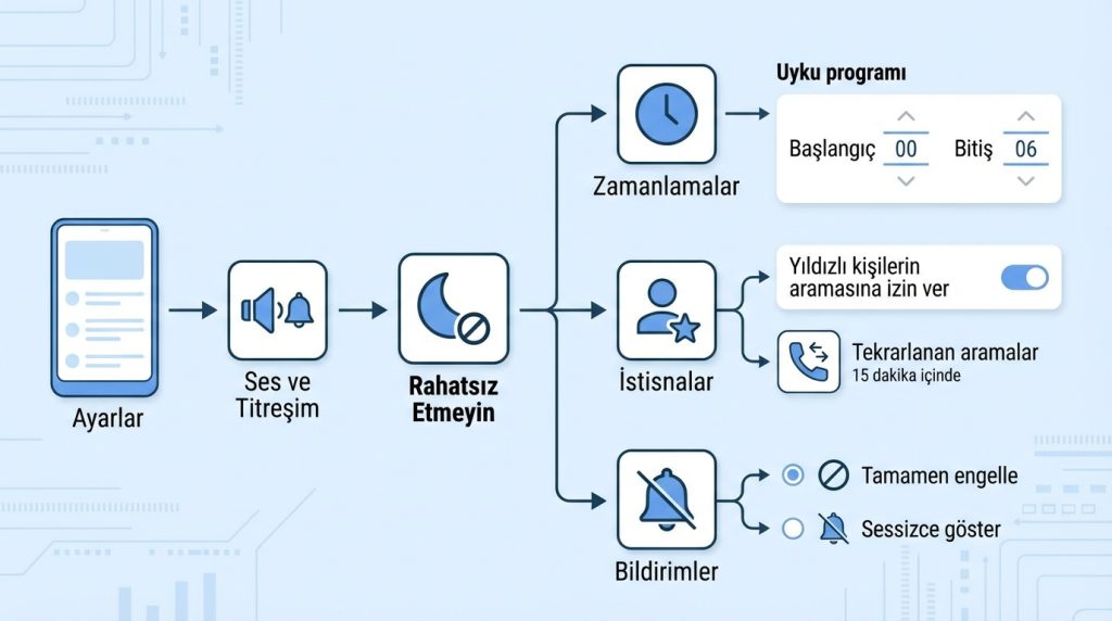 Android'de Rahatsız Etmeyin Modu Kurulumu