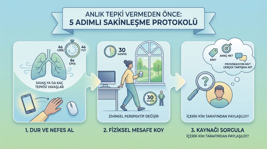 Anlık Tepki Vermeden Önce: 5 Adımlı Sakinleşme Protokolü