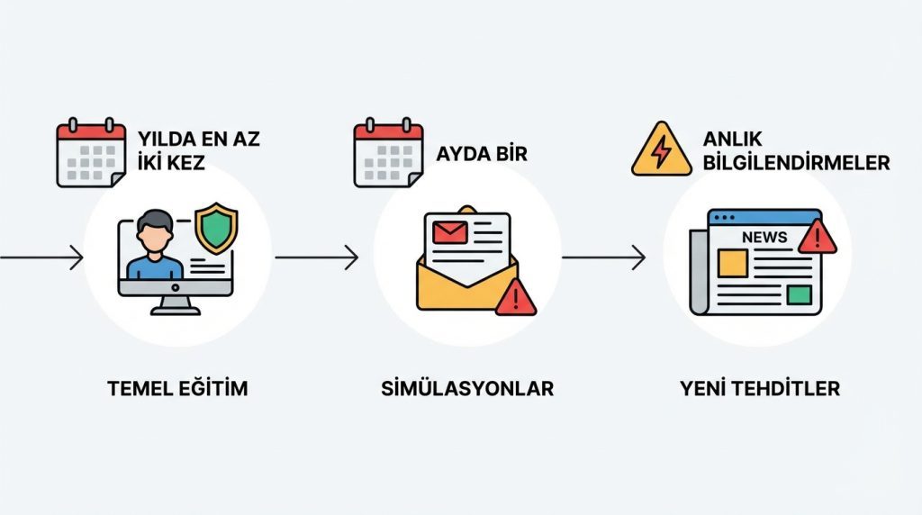 Anti-phishing eğitimi ne sıklıkla yapılmalı?