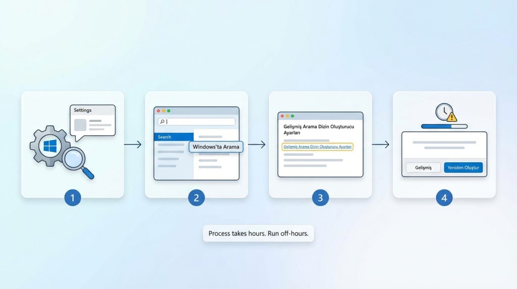 Arama Dizinini Yeniden Oluşturma
