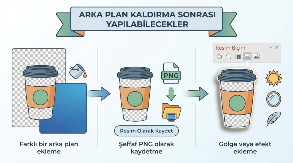PowerPoint’te Resim Arka Planını Kaldırma 3 Arka Plan Kaldırma Sonrası Yapılabilecekler