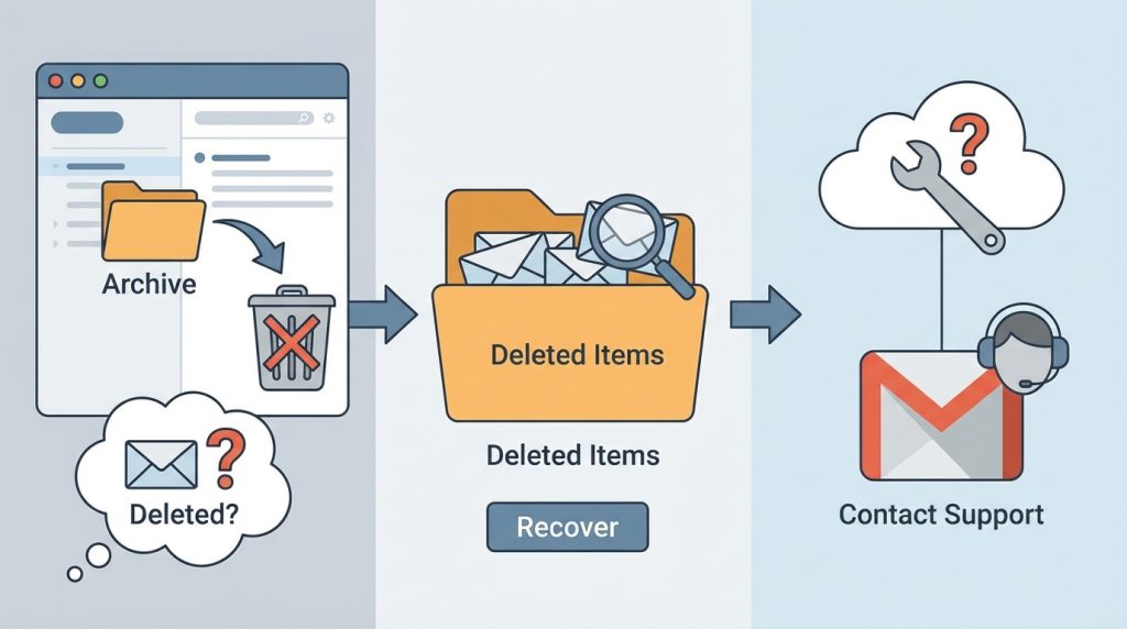 Arşiv klasörümü yanlışlıkla sildim, geri getirebilir miyim?