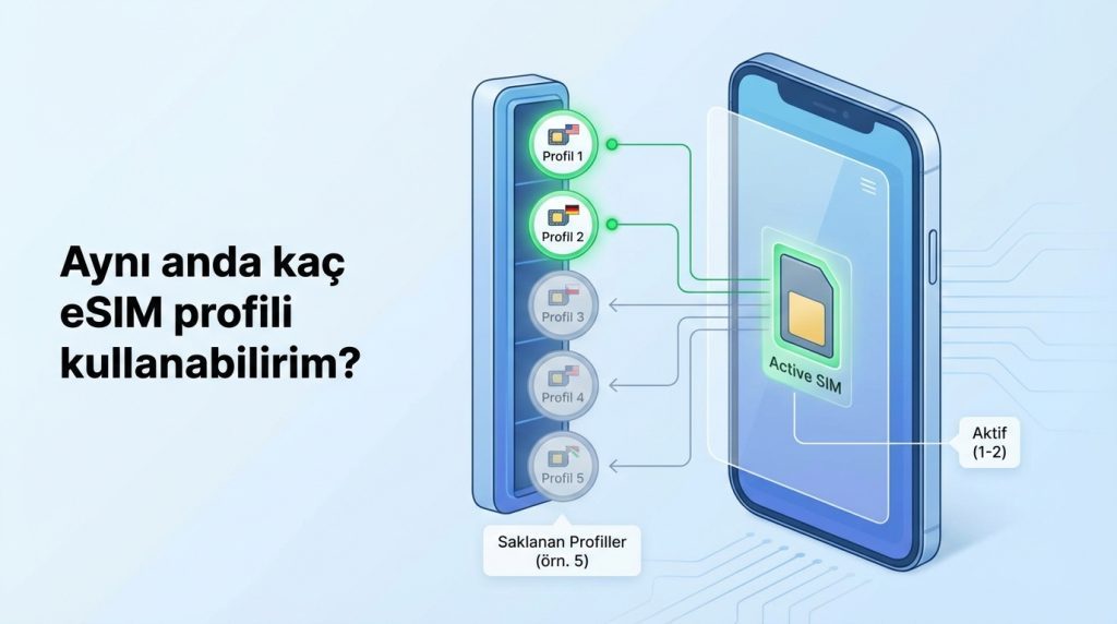 Aynı anda kaç eSIM profili kullanabilirim?