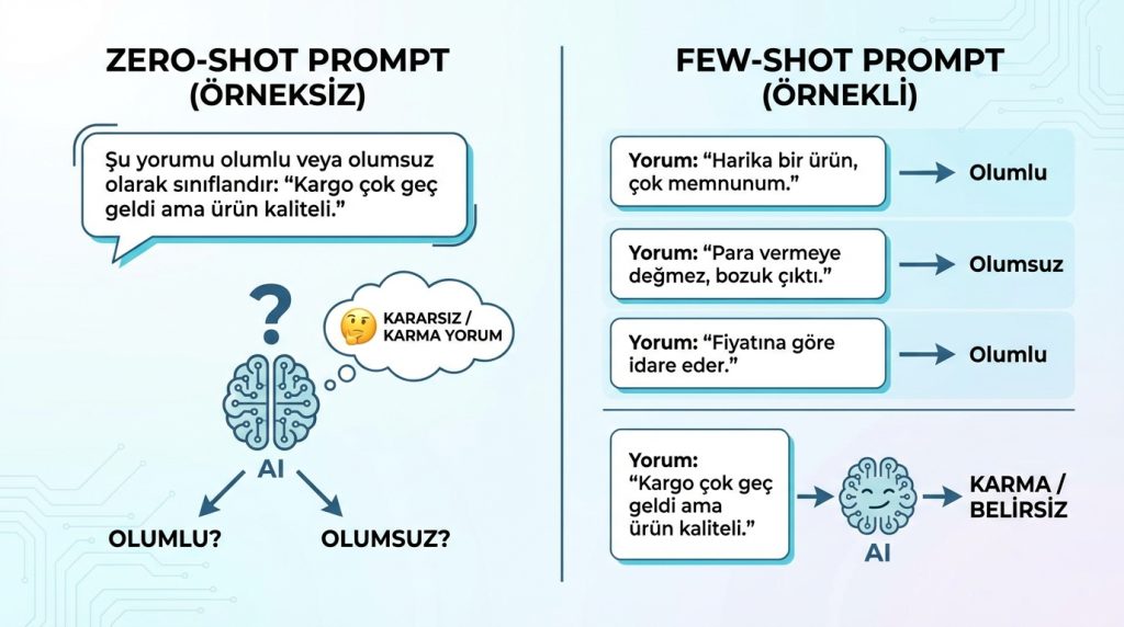Yapay Zekâ ile Örnekli Prompt Yazma Few Shot Mantığı 2 Basit Bir Örnek