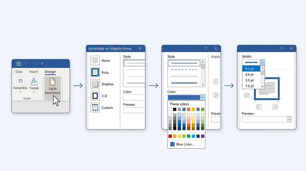 Basit Kenarlık Ekleme Adımları