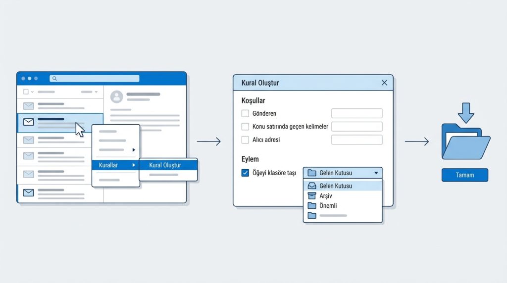 Outlook’ta Klasörler Arası Taşıma: Hızlı Yöntemler 4 Basit KuralOluşturma