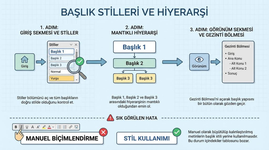 Başlık Stilleri ve Hiyerarşi