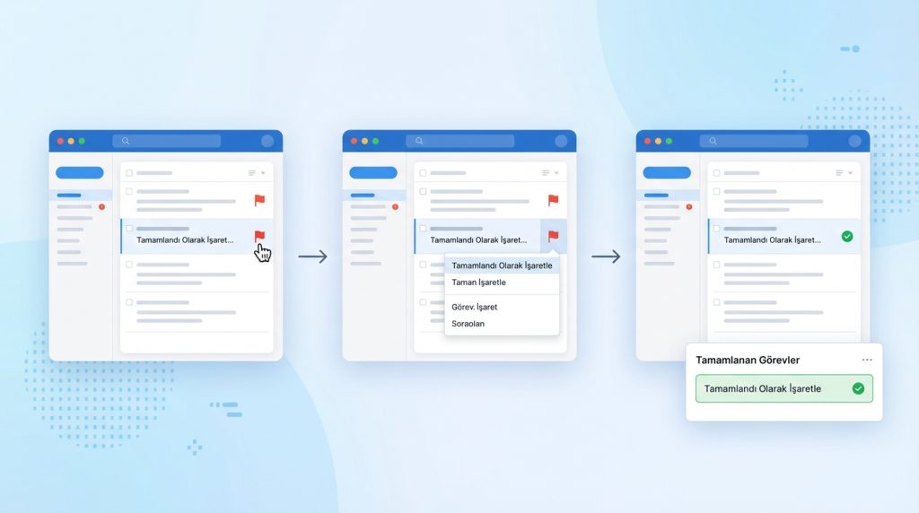 Outlook for Mac'te E-postaları Bayrak ile Takip Etme 3 Bayrağı Tamamlandı Olarak İşaretleme