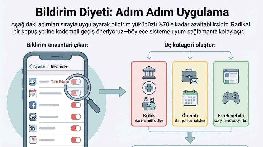 Bildirim Diyeti: Adım Adım Uygulama