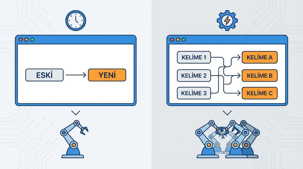 Birden fazla kelimeyi aynı anda değiştirebilir miyim?