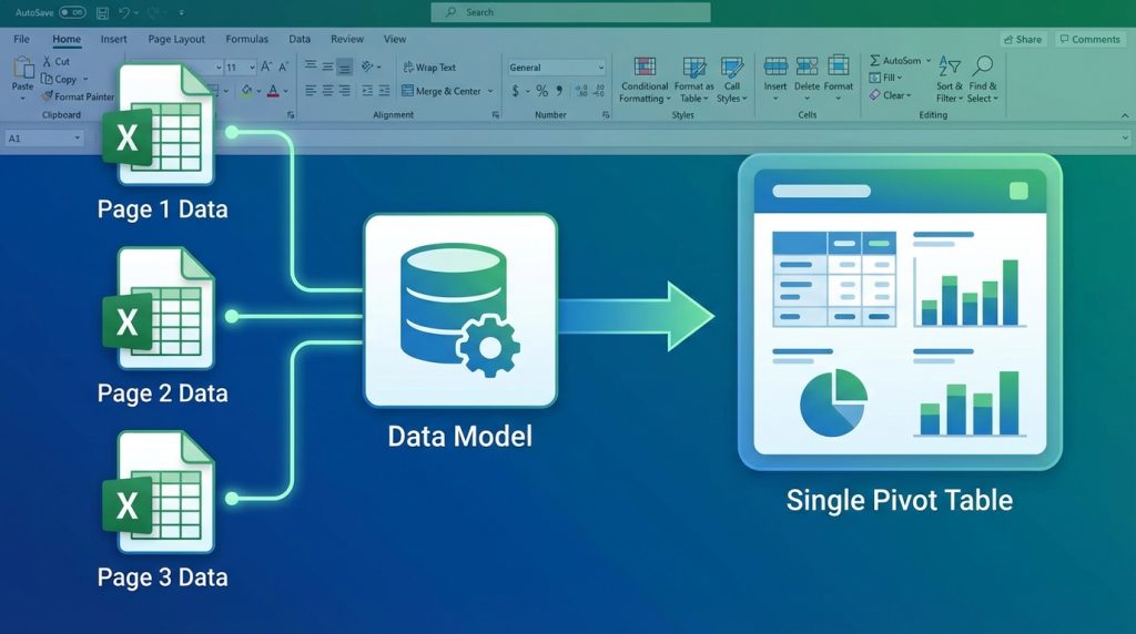 Birden fazla sayfadaki veriyi tek Pivot Tabloda birleştirebilir miyim?