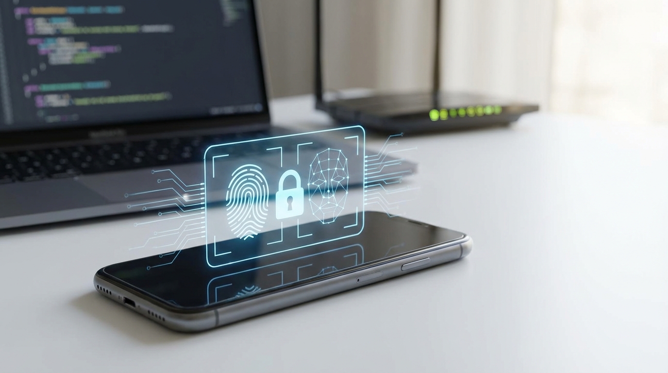 Biyometrik kilit (parmak izi/Face ID) güvenliği mantığı