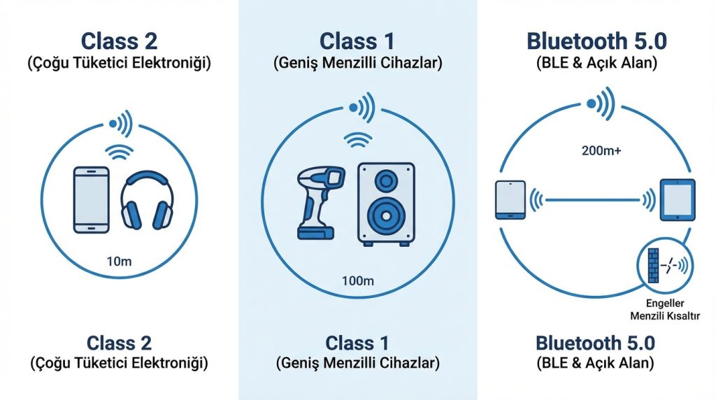Bluetooth menzili ne kadardır?