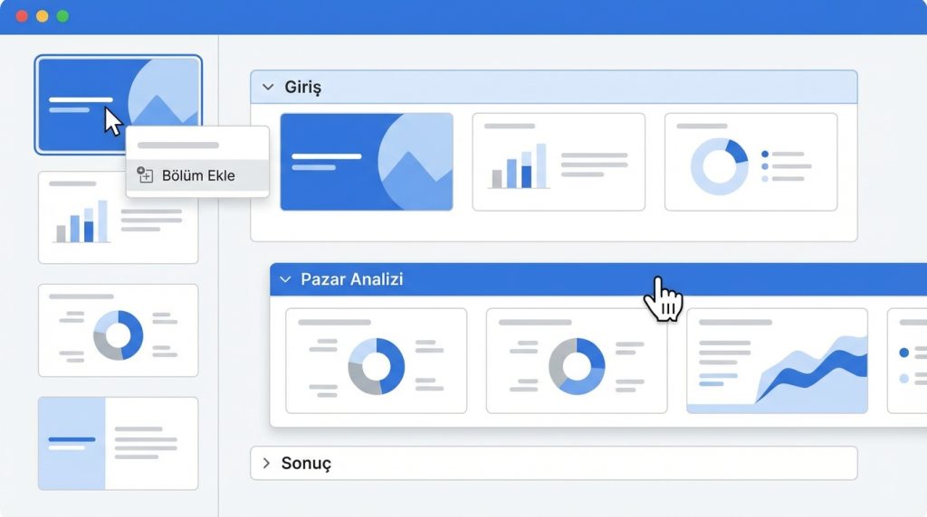 Bölümlerle Çalışma