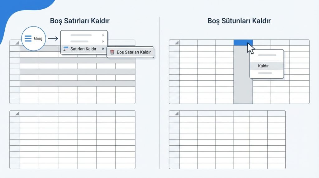 Boş Satır ve Sütunları Temizleme