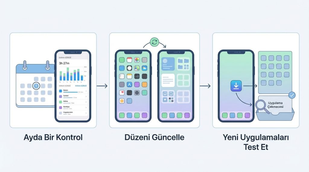 Ana ekran düzeni nasıl olmalı? Daha az tıklama, daha az dikkat kaybı 4 Bu düzeni ne sıklıkla güncellemeliyim?