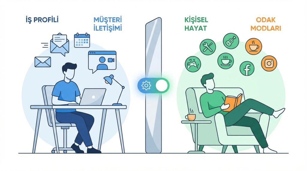 İş ve kişisel yaşamı ayırmak için cihaz profili mantığı 5 Bu yöntemi freelancer olarak kullanabilir miyim?