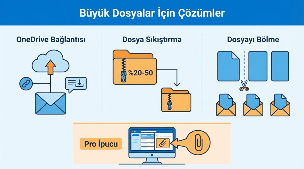 Outlook’ta Ek Dosya Gönderirken Dikkat Edilecekler 2 Büyük Dosyalar İçin Çözümler
